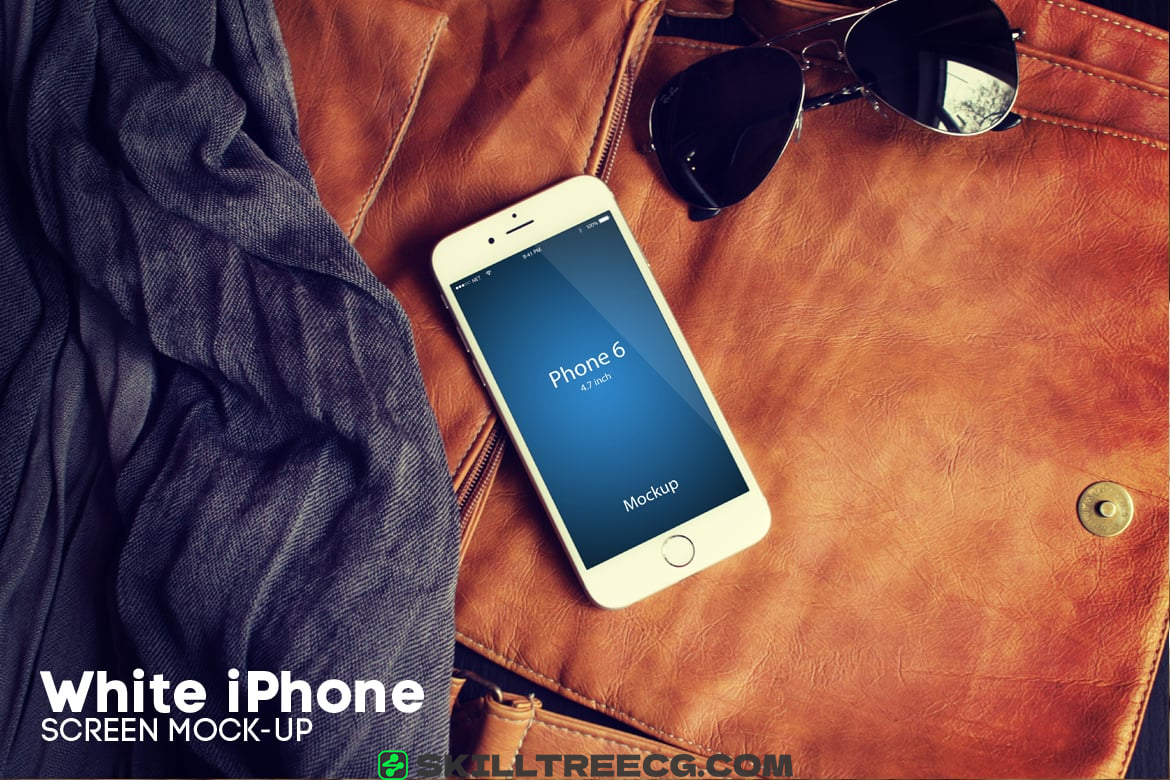 White iPhone Screen Mockup（714765）-技能树